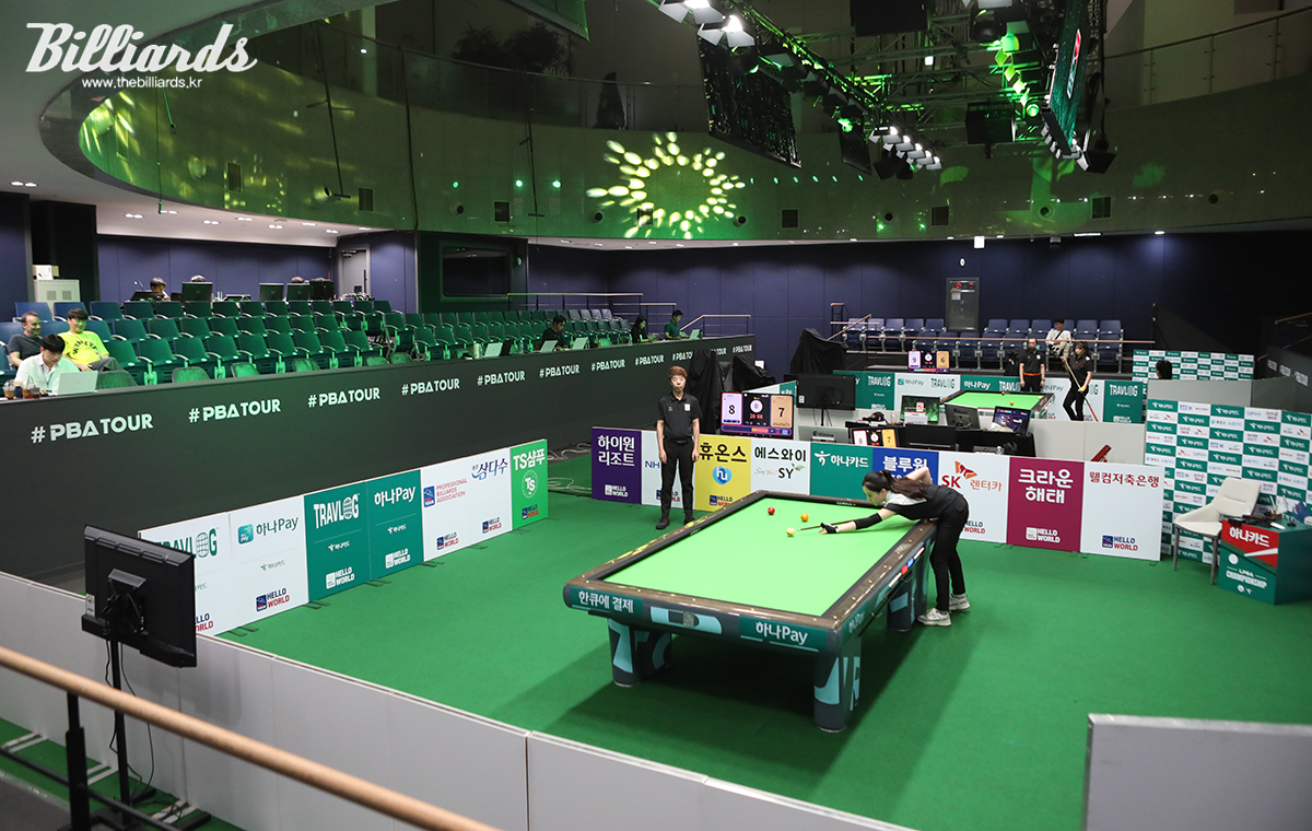3차 투어에서 처음 개장한 프로당구 전용경기장 '고양 킨텍스 PBA 스타디움'.  사진=고양/김민영 기자