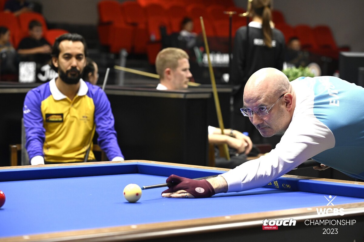 유럽A팀 마틴 혼(독일)과 아프리카팀 사메 시덤(이집트)의 대결.  사진=WCBS/TOUCH