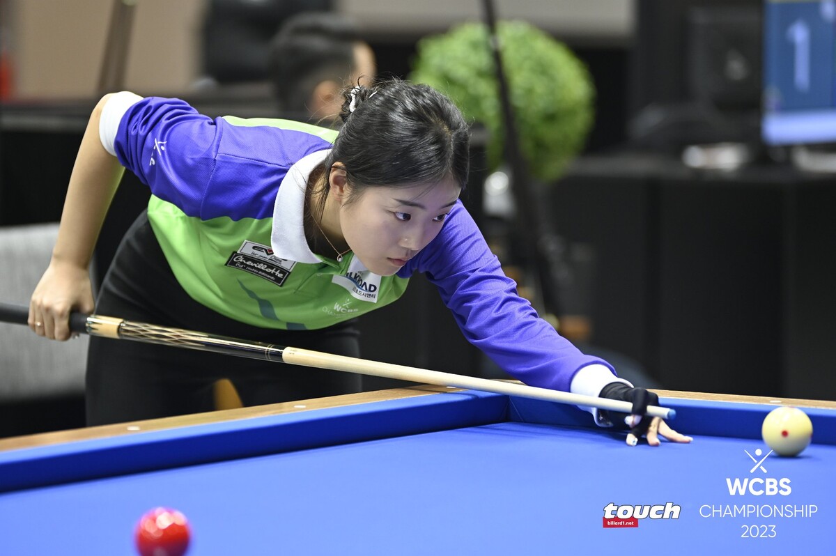 첫 출전한 국제대회에서 세계적인 선수들과 대결했던 허채원은 조별 리그 마지막 날 두 경기에서 승리하며 초반 세 경기의 부진을 말끔히 씻었다. 사진=WCBS/TOUCH