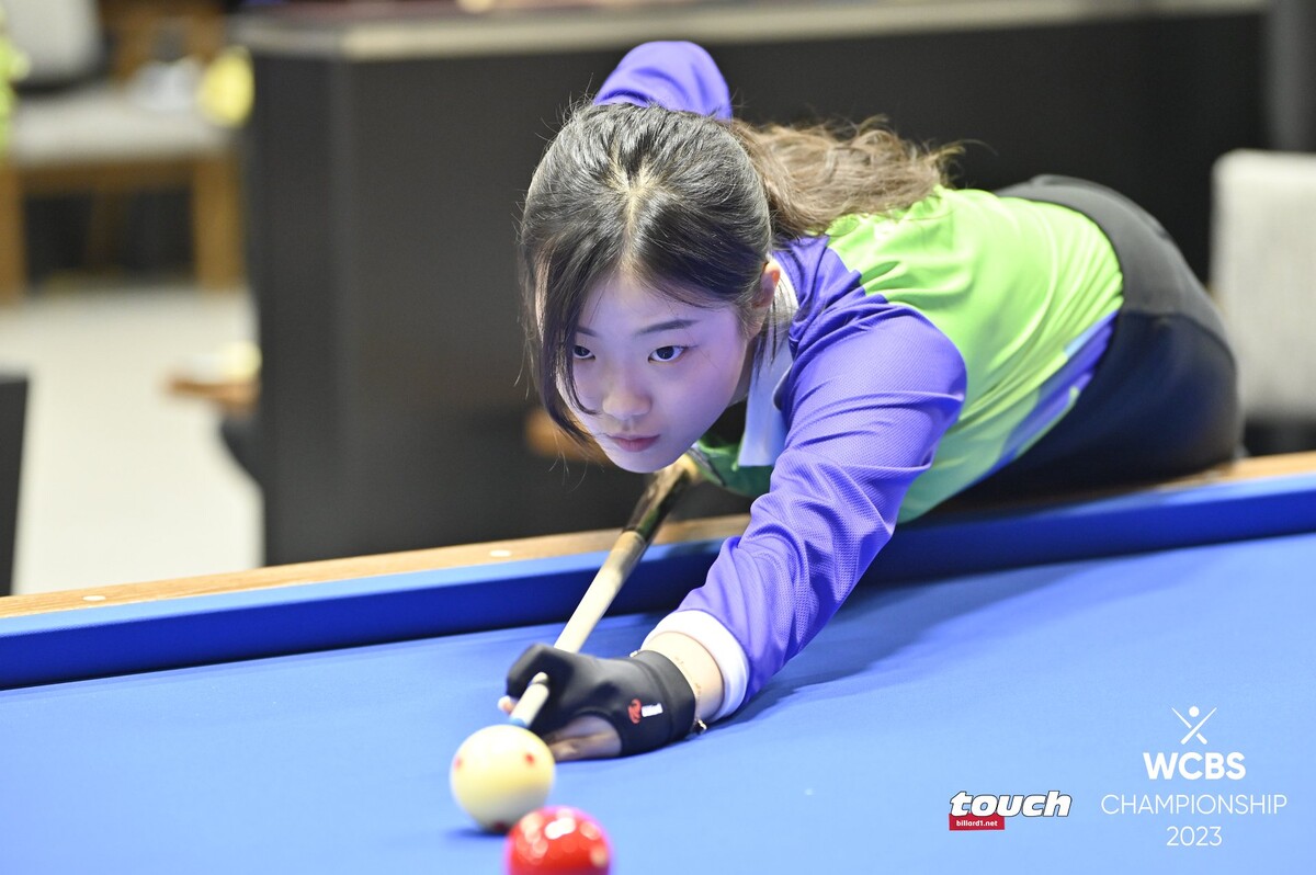 마지막 경기에서는 쇠렌센을 18이닝 만에 25:15로 꺾은 허채원.  사진=WCBS/TOUCH