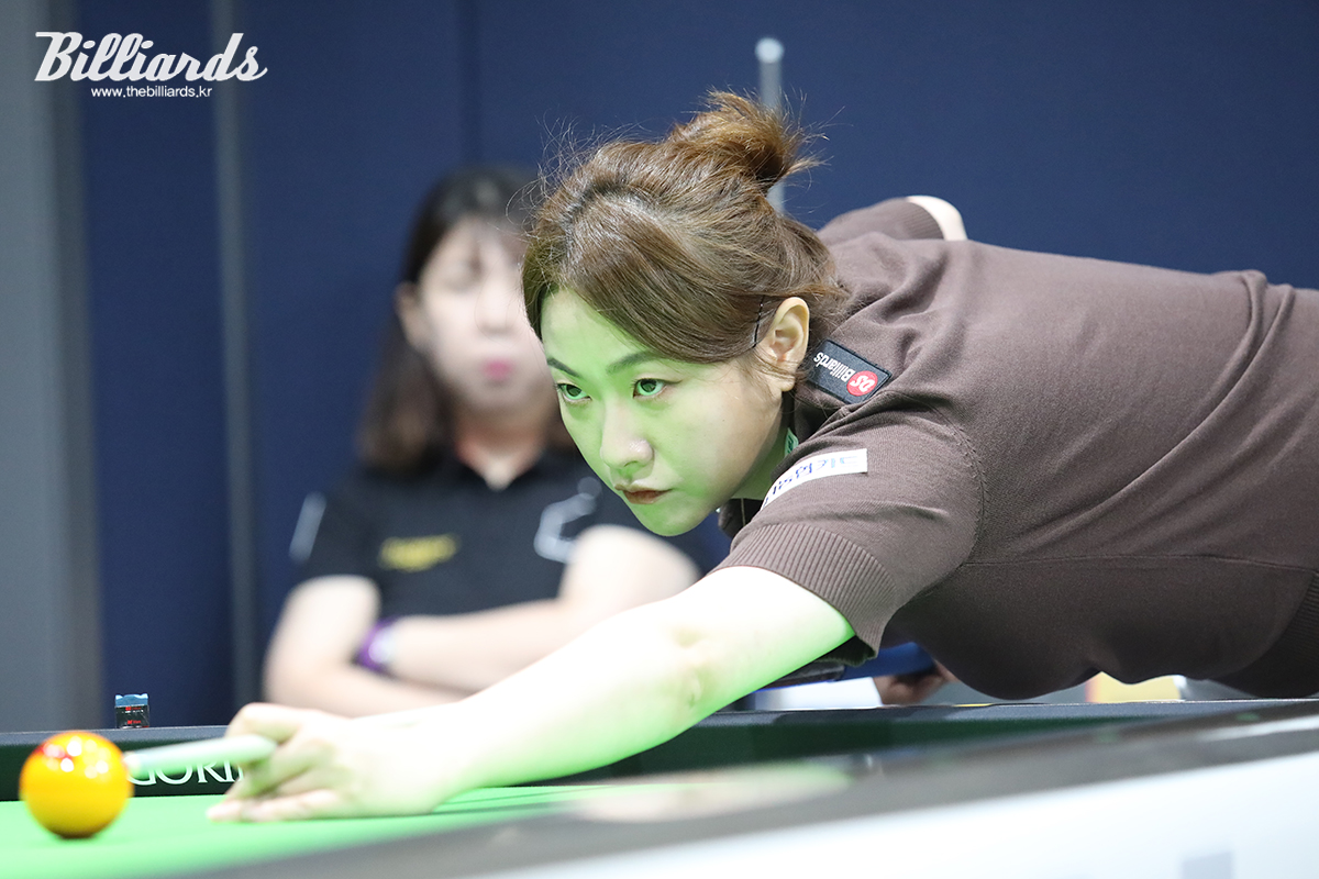 김명희와 대결하는 김민아. 사진=고양/이용휘 기자