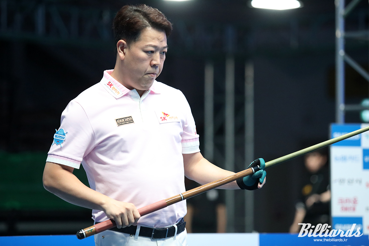 '헐크' 강동궁이 프로당구 데뷔 후 처음으로 128강에서 탈락했다. 사진=이용휘 기자