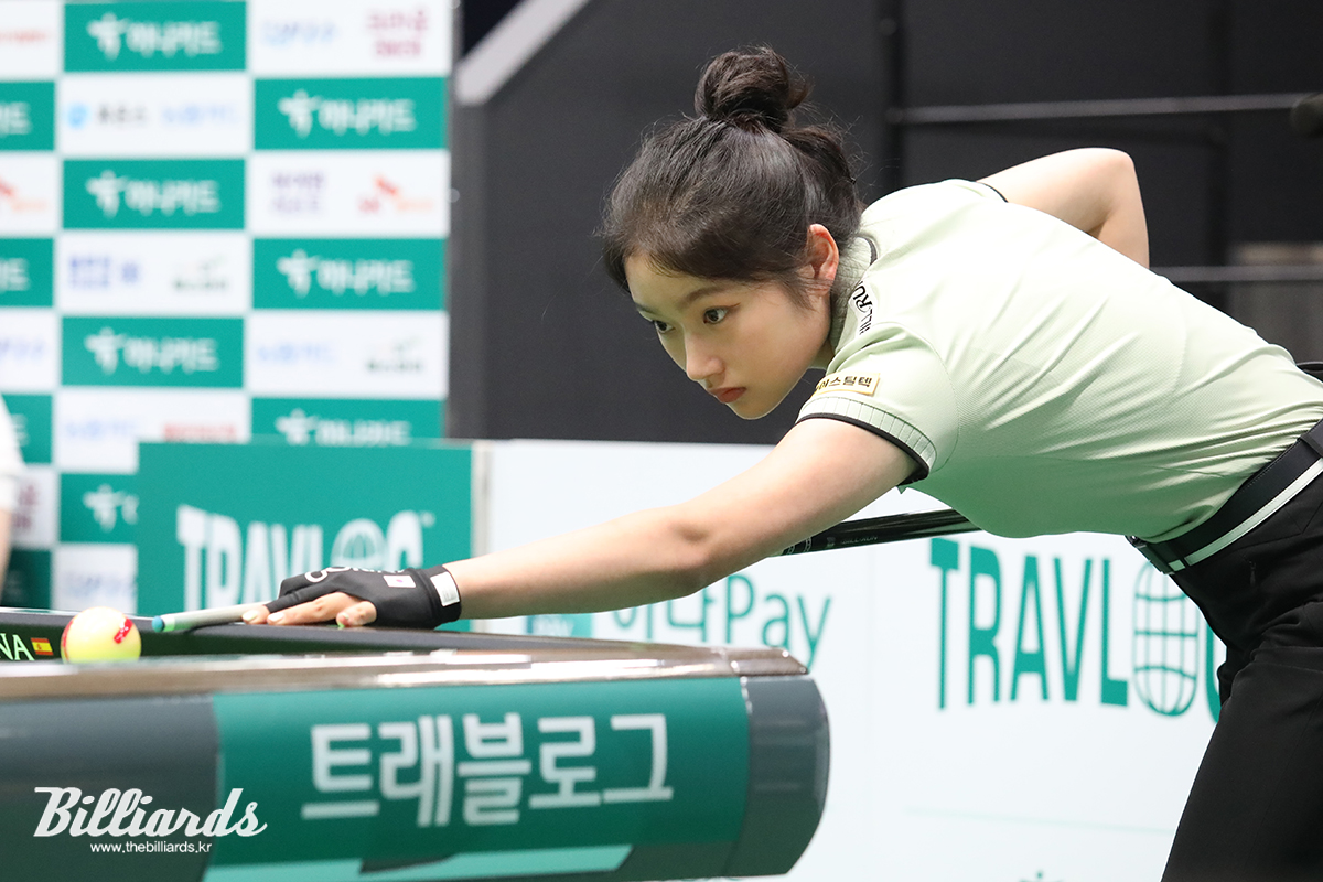 '아마 최강' 한지은(에스와이)이 3차 투어 '하나카드 LPBA 챔피언십' 8강에 진출했다.  사진=고양/이용휘 기자