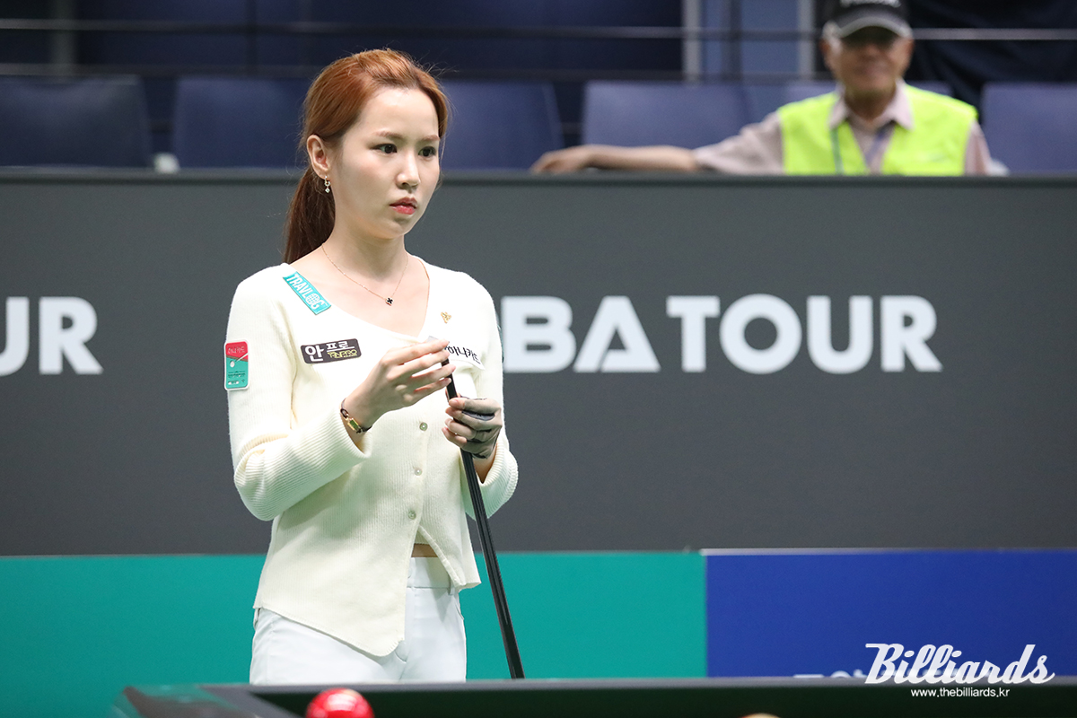 권발해를 꺾고 8강에 진출한 김진아(하나카드).  사진=고양/이용휘 기자