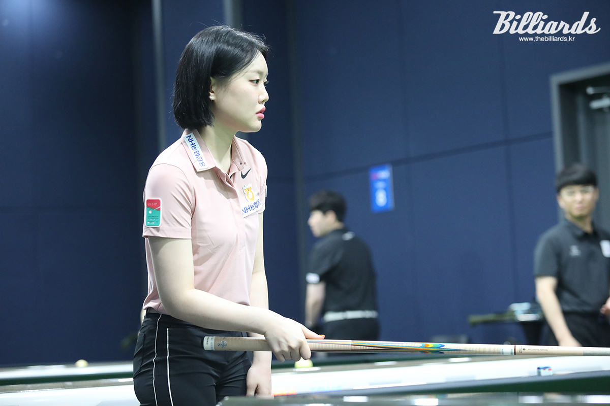 16강에서 용현지에게 2-1로 승리한 김보미(NH농협카드).  사진=고양/이용휘 기자