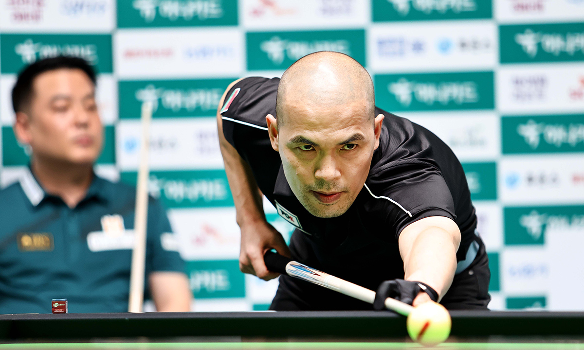 조재호를 꺾고 16강에 오른 박동준. 사진=PBA 제공