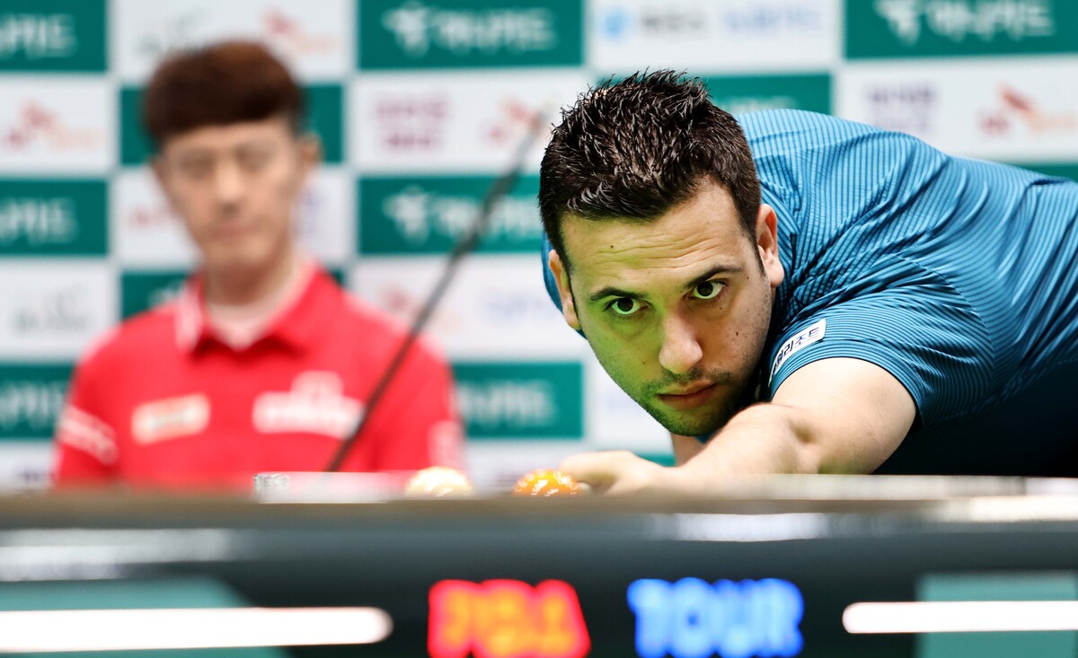 16강에 진출한 다비드 사파타(블루원리조트).  사진=PBA 제공