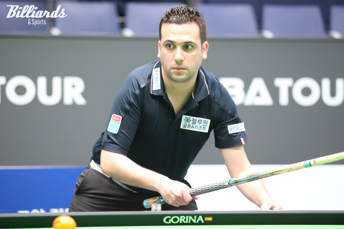 이영훈에게 세트스코어 2-1로 앞섰던 다비드 사파타(블루원리조트)는 전날 다니엘 산체스(에스와이)처럼 승리까지 단 2점을 남겨두고 동점과 역전을 허용했다.  사진=고양/이용휘 기자