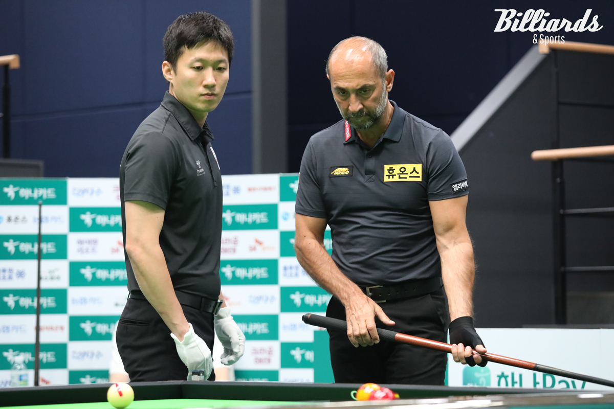 8강에서 뤼피 체넷(하이원리조트)과 준결승 진출을 다투는 세미 사이그너(휴온스).  사진=고양/이용휘 기자