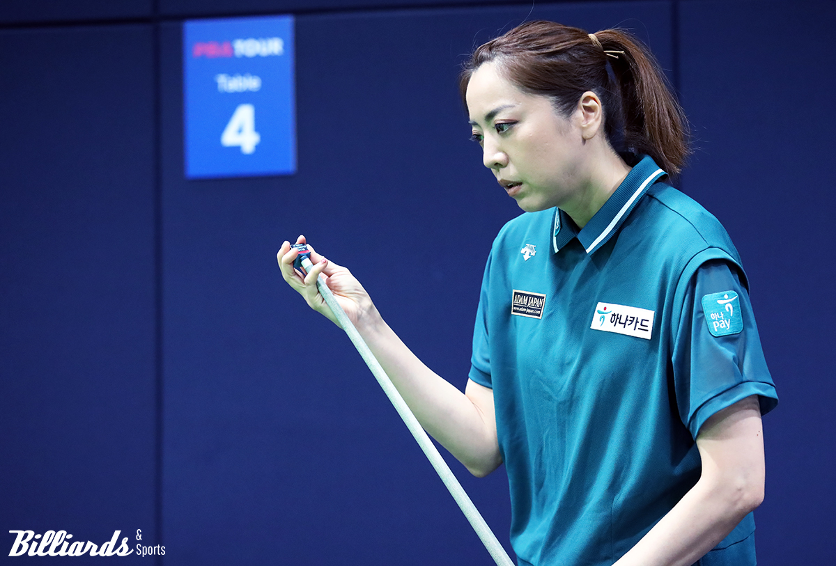 소속팀 하나카드의 타이틀스폰서 투어를 마친 일본의 사카이 아야코(46)가 출전 소감을 밝혔다.   사진=고양/이용휘 기자