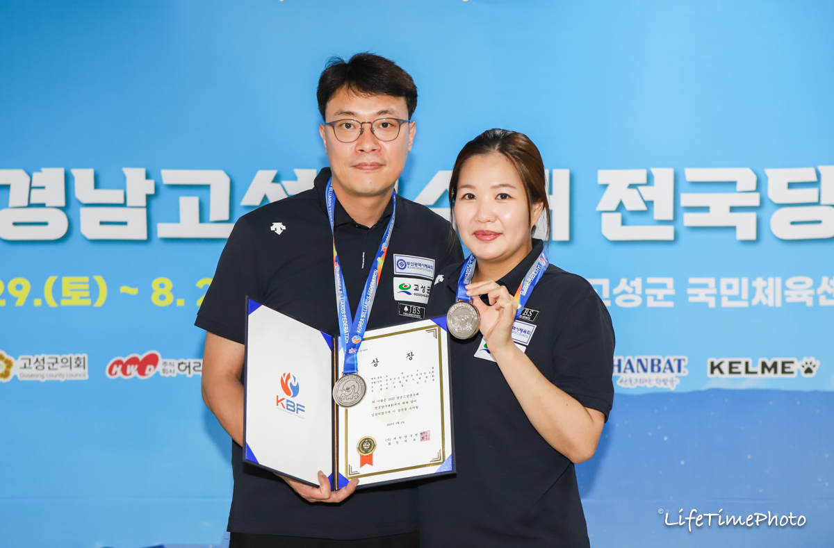 준우승 하민욱-최솔잎.  사진=KBF 제공