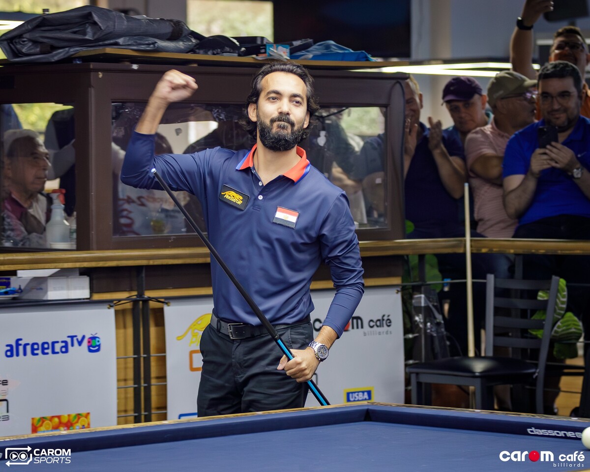 '이집트 왕자' 사메 시덤이 미국 뉴욕에서 열린 '2023 캐롬카페 인터내셔널 오픈'에서 우승을 차지했다.  사진=캐롬카페 제공