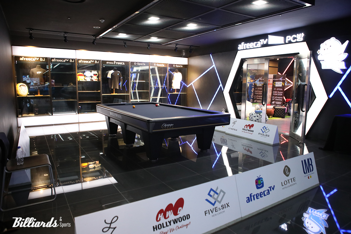 대회장 한쪽에 마련된 연습 테이블. 사진=잠실/김민영 기자