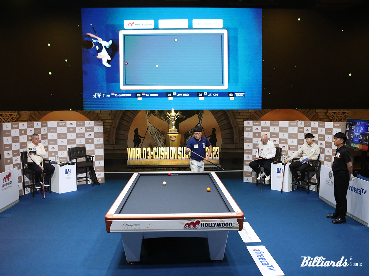 딕 야스퍼스-마틴 혼-허진우-김준태의 1차 본선 경기 장면. 사진=잠실/김민영 기자