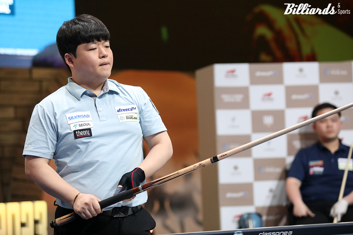 조명우(서울시청-실크로드시앤티)는 전후반 90분 동안 총 20번의 타석 중 8차례 점수를 냈고, 단 13점타를 성공시켜 4위로 패자부활전에 내려갔다.  사진=잠실/이용휘 기자