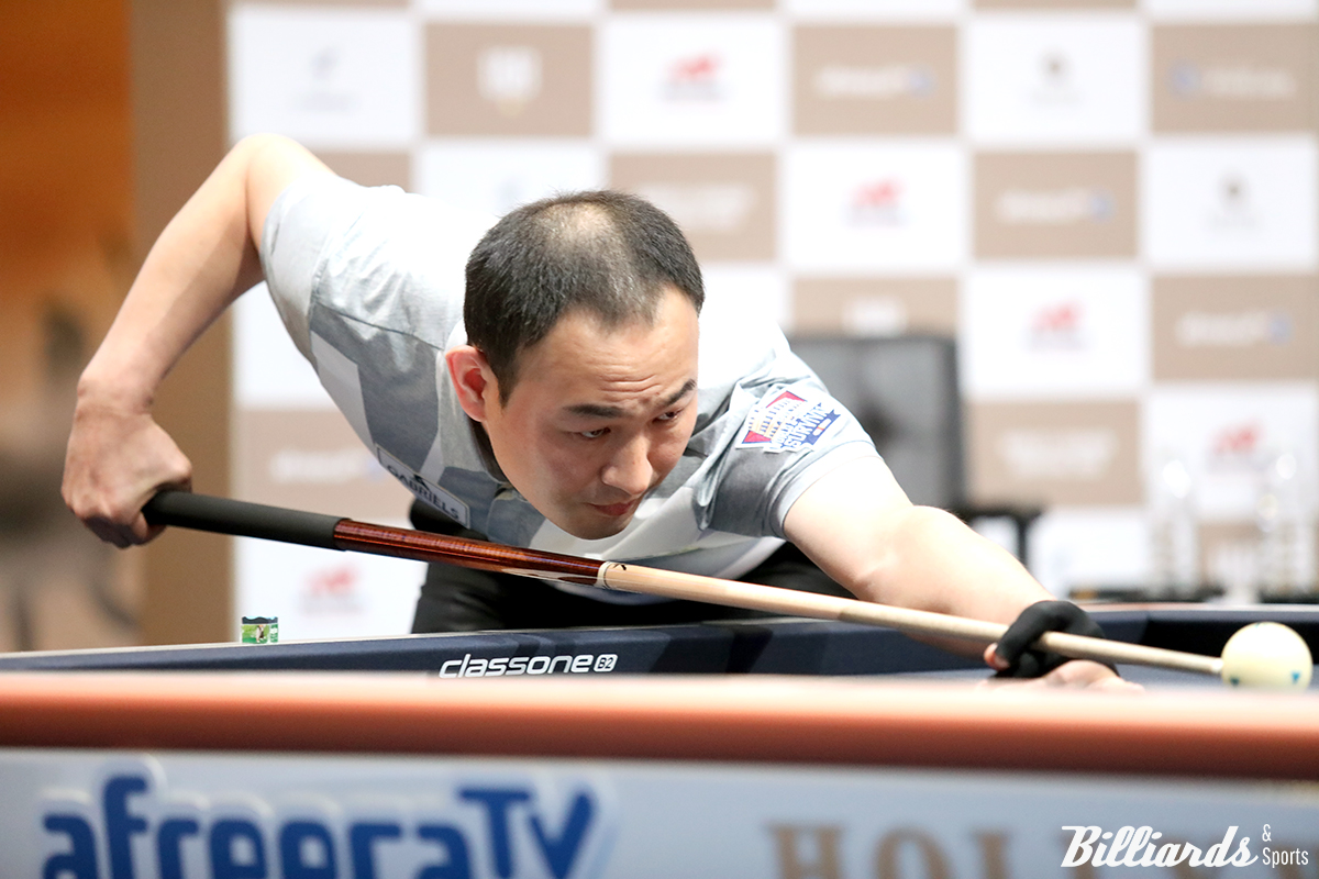 후반 마지막 타석에서 하이런 10점타를 터트려 30점을 획득한 최완영(광주체육회)이 에디 멕스(벨기에)를 3위로 밀어내고 극적으로 2차 본선에 올라가는 이변을 연출했다.  사진=잠실/이용휘 기자