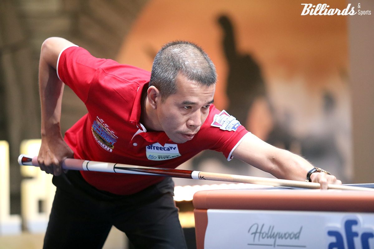 이날 A조에서 전후반 90분 17이닝 동안 45점타를 몰아치고 총 142점을 기록한 베트남의 쩐뀌엣찌엔.  사진=잠실/이용휘 기자