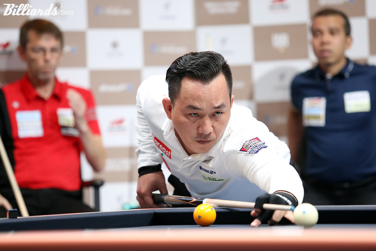 3쿠션 세계 최강자들을 상대로 1, 2차 본선을 모두 1위로 통과한 '다크호스' 다오반리(베트남).