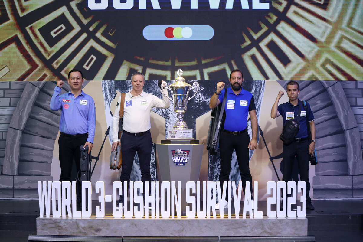 결승에 앞서 화이팅을 외치는 선수들. 왼쪽부터 다오반리, 야스퍼스, 폴리크로노폴로스, 쩐뀌엣찌엔.