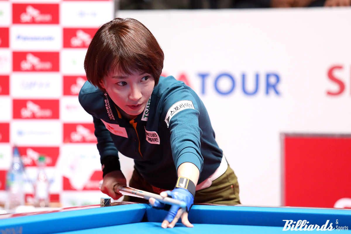 '당구심판'에서 LPBA 파이널리스트로 이름을 알렸던 류지원이 4차 투어 '에스와이 LPBA 챔피언십' 첫 축포를 25점 완주로 화려하게 터트렸다.