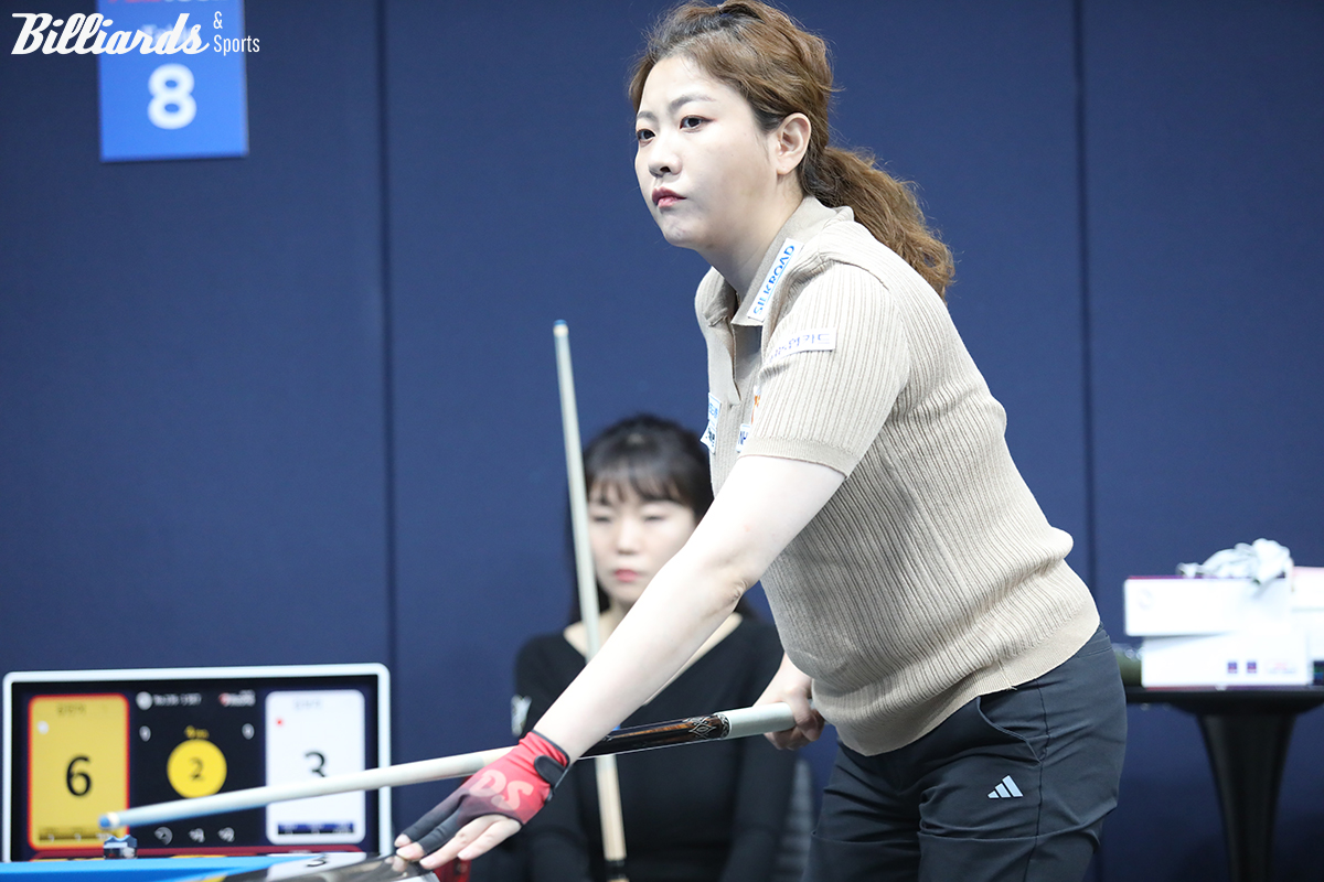 김민아(NH농협카드)는 애버리지 1.255로 8강에 올라왔다. 