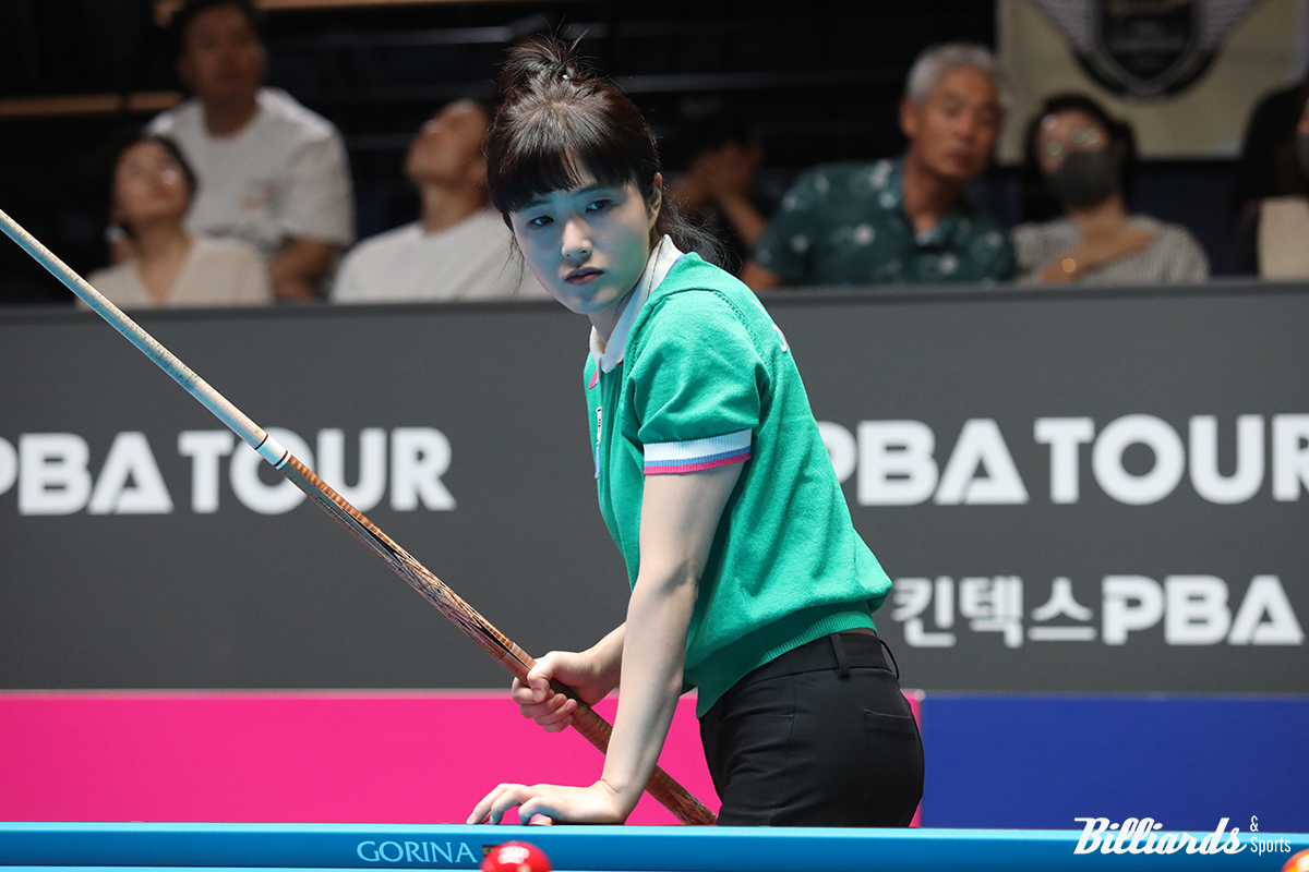 최연주와 8강전 대결 중인 박다솜.