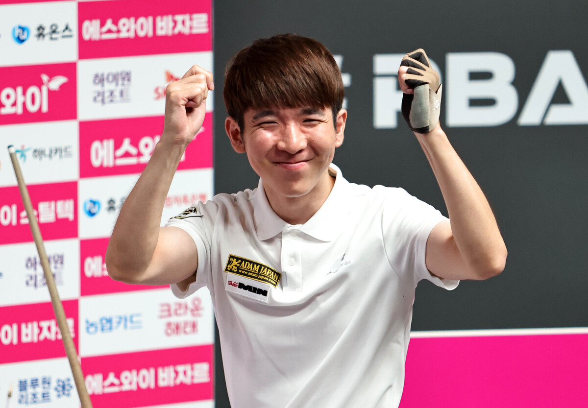 준결승 진출 후 기뻐하는 모리 유스케.  사진=PBA 제공