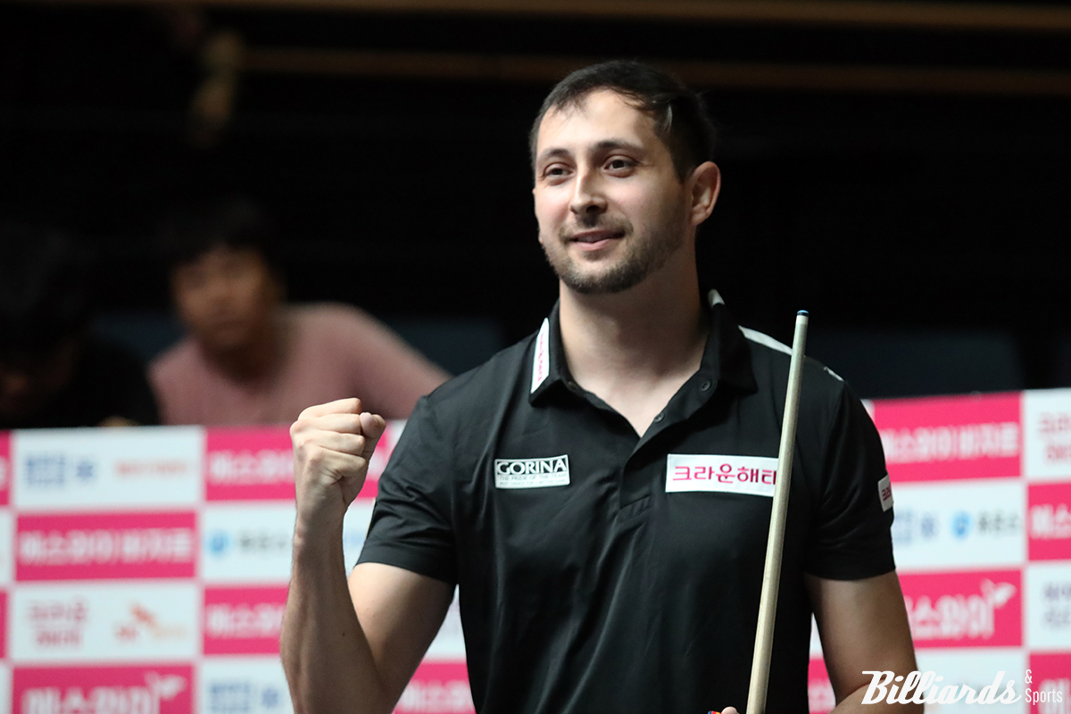 치열한 승부를 승리로 장식하고 주먹을 불끈 쥔 마르티네스.  사진=고양/김민영 기자