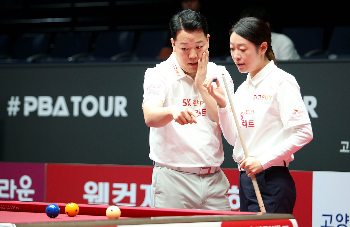 SK렌터카 주장 강동궁과 히다 오리에(일본).