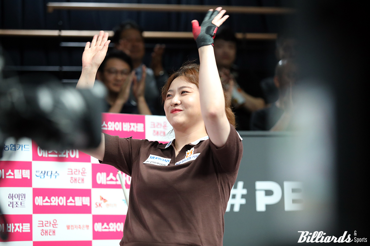 김민아(NH농협카드)가 프로당구 2023-24시즌 시작 불과 4개월여 만에 투어 우승 1회와 준우승 1회, 팀리그 우승 2회 등으로 커리어하이를 달성했다.  사진=이용휘 기자