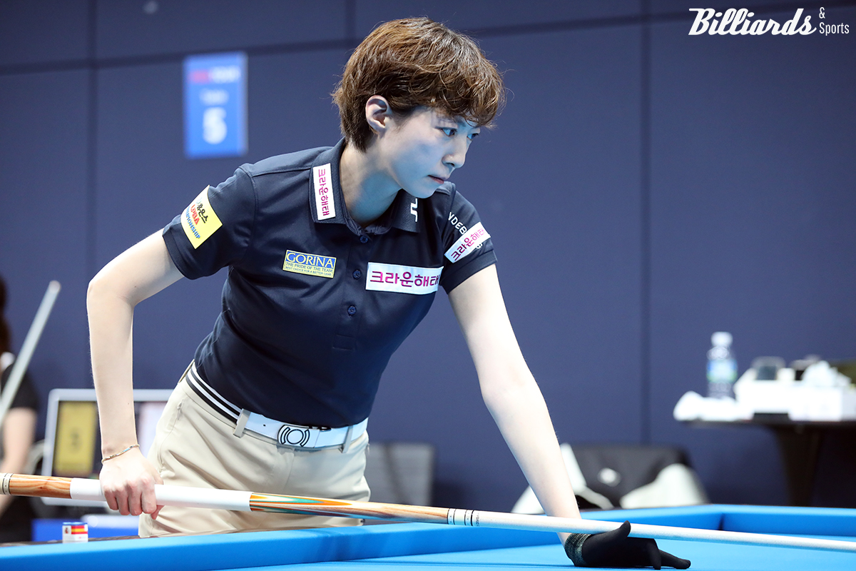 8강에 진출한 임정숙(크라운해태).