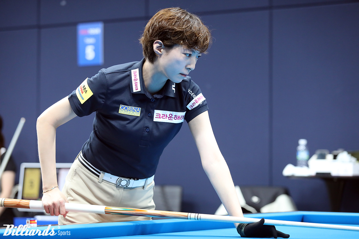 '휴온스 LPBA 챔피언십' 8강에 진출한 임정숙(크라운해태).  사진=고양/이용휘 기자