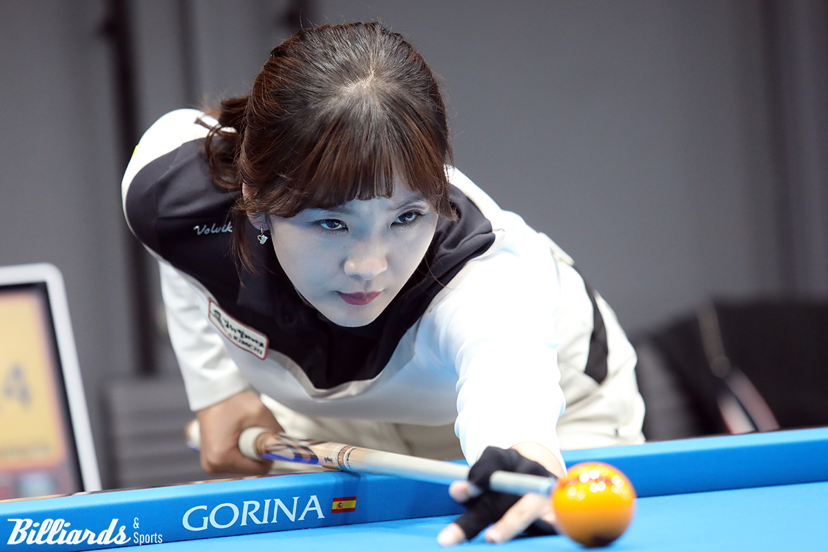 '언더독' 김상아가 '휴온스 LPBA 챔피언십' 준결승에서 '탑독' 백민주(크라운해태)를 상대로 결승 진출에 도전한다.   사진=고양/이용휘 기자