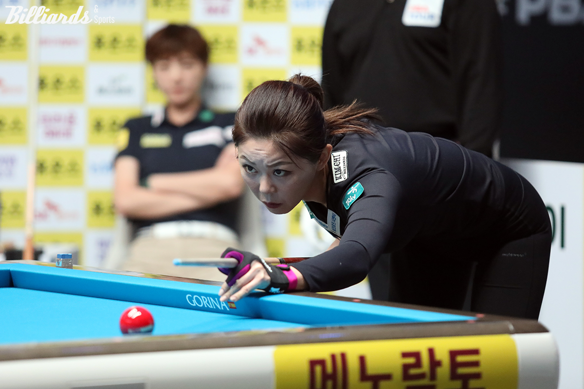 준결승에서 김가영은 임정숙(크라운해태)에게 노련한 경기 운영으로 매 세트 역전을 거듭하며 세트스코어 3-1로 승리를 거뒀다.