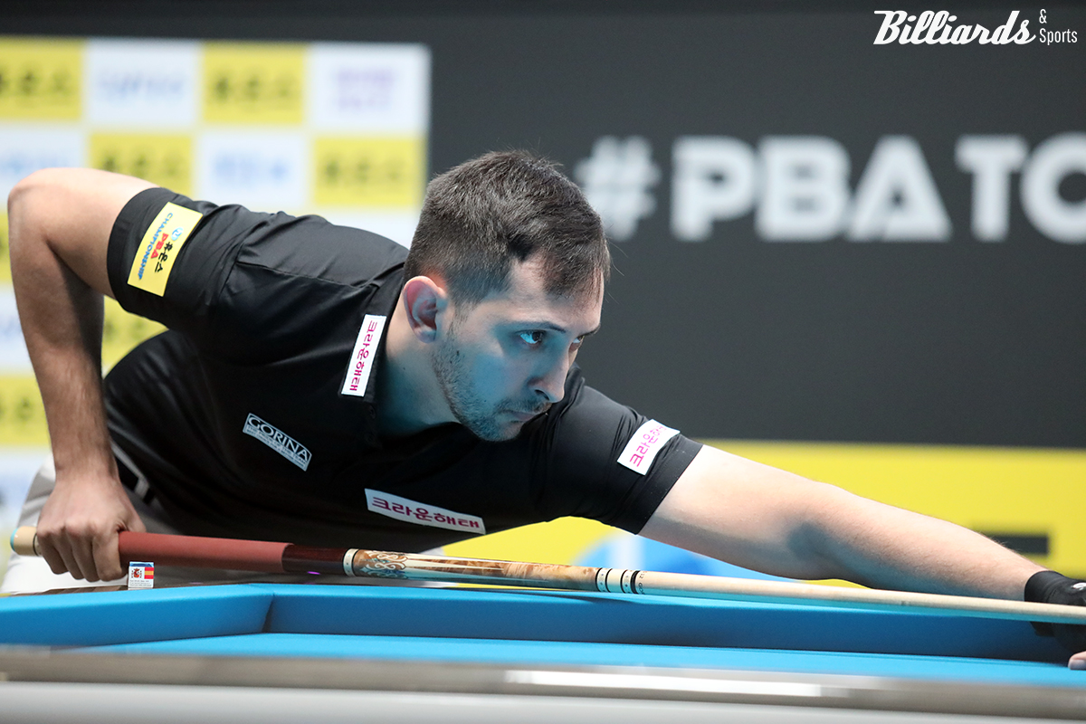 '휴온스 PBA 챔피언십' 128강전을 무사 통과한 '디펜딩 챔피언' 다비드 마르티네스(크라운해태).   사진=고양/김민영 기자