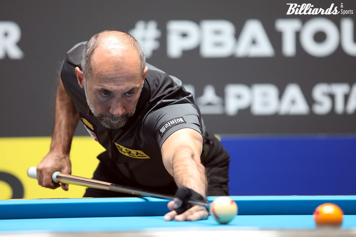 24일 열린 '휴온스 PBA 챔피언십' 128강전에서 승리한 세미 사이그너(휴온스).  사진=고양/김민영 기자