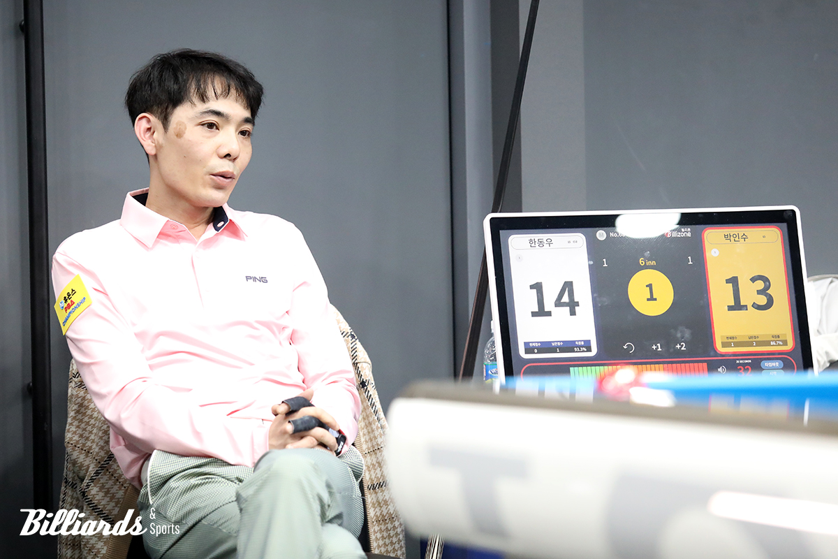 박인수의 추격을 초조하게 바라보는 한동우. 사진=고양/김민영 기자