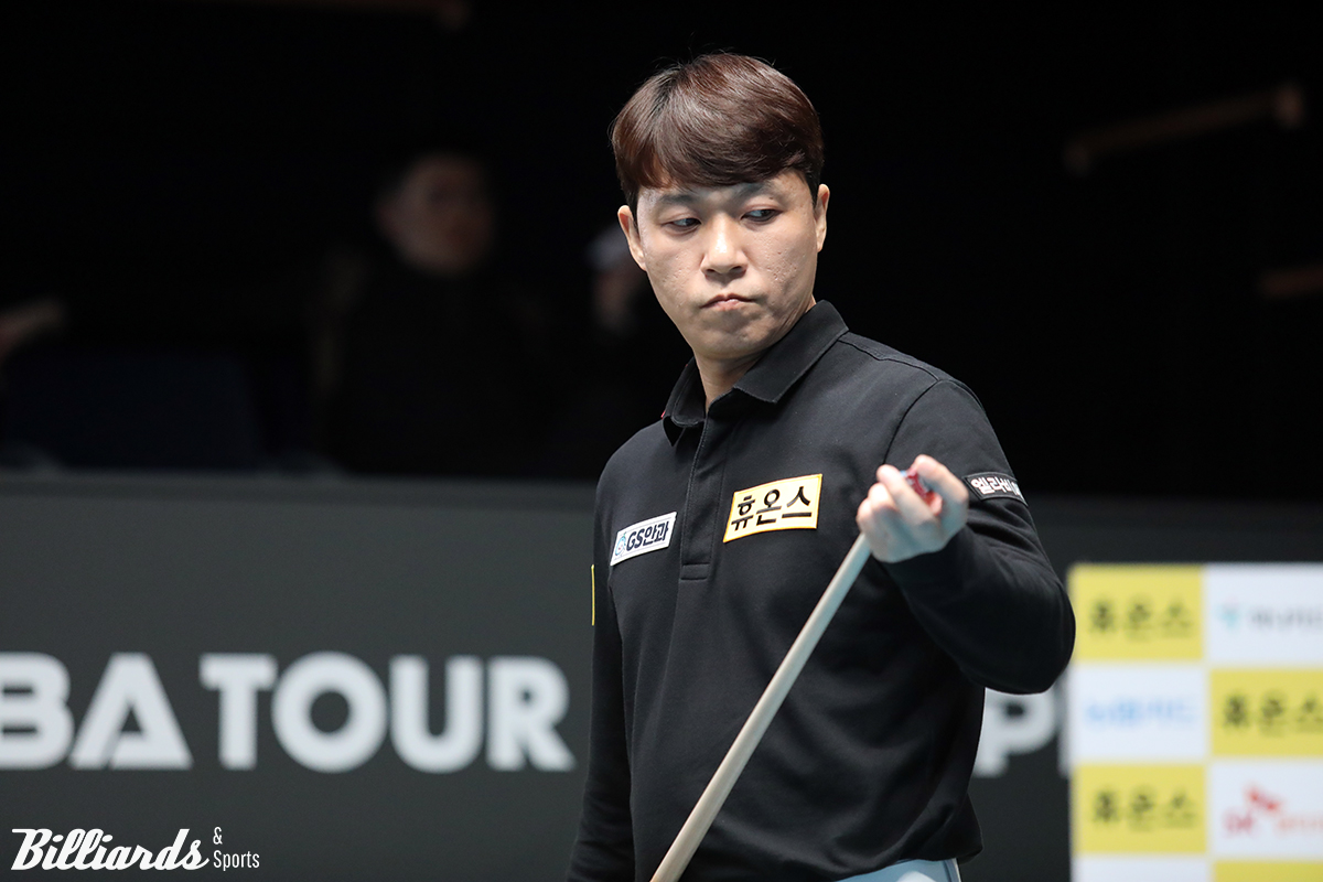 '승부사' 최성원(휴온스)이 프로당구 시즌 5차 투어 '휴온스 PBA 챔피언십' 32강전에서 임성균(하이원리조트)을 풀세트 끝에 누르고 마침내 16강에 진출했다.  사진=고양/이용휘 기자