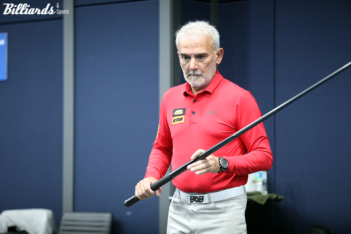 강승용에게 2-3으로 패해 아쉽게 32강에서 5차 투어를 마감한 '현역 최고령' 아드난 윅셀(튀르키예).