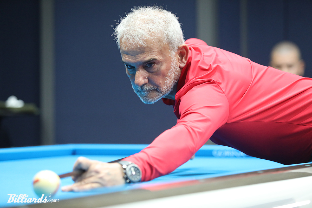 64강전에서 튀르키예 후배 비롤 위마즈를 상대로 애버리지 2.368로 전체 랭킹 2위에 오른 아드난 윅셀. 사진=고양/이용휘 기자