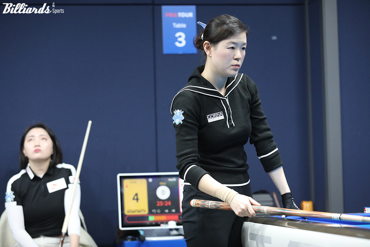 강지은과 64강전에서 재대결을 벌이는 이지연. 사진=고양/이용휘 기자