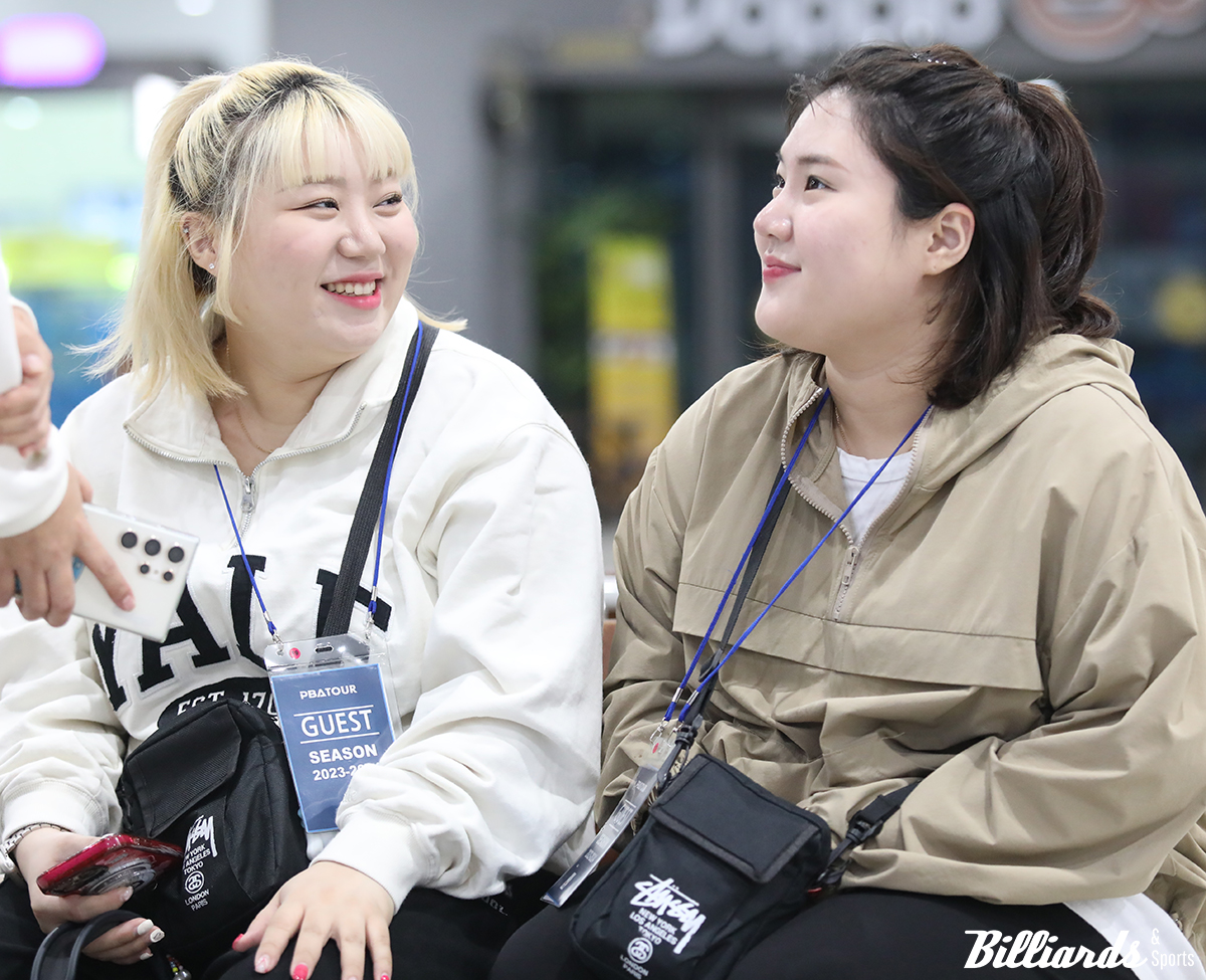 64강이 끝난 후 인터뷰를 하는 김율리(오른쪽)와 김예은(왼쪽). 사진=고양/이용휘 기자