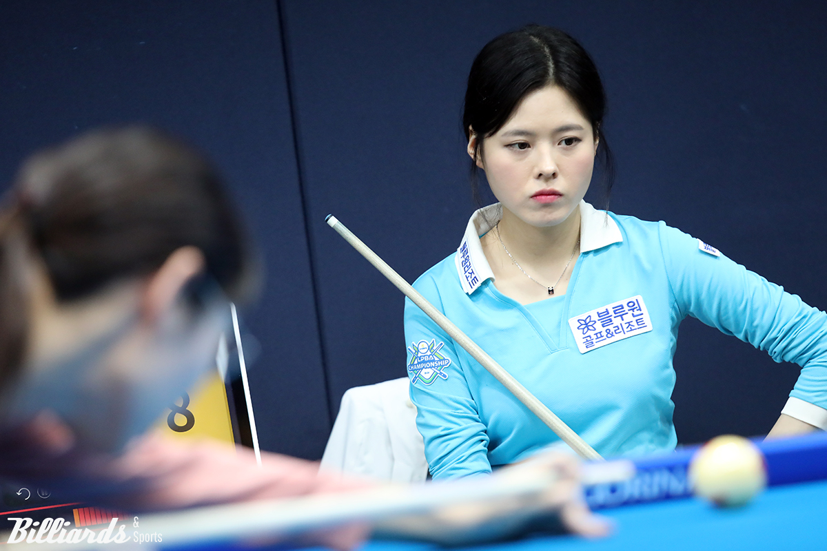 'NH농협카드 LPBA 챔피언십' 64강전에서 서한솔(블루원리조트)는 히다 오리에(SK렌터카)와 치열한 접전 끝에 2점 차로 아쉬운 분패를 당했다.  사진=고양/이용휘 기자