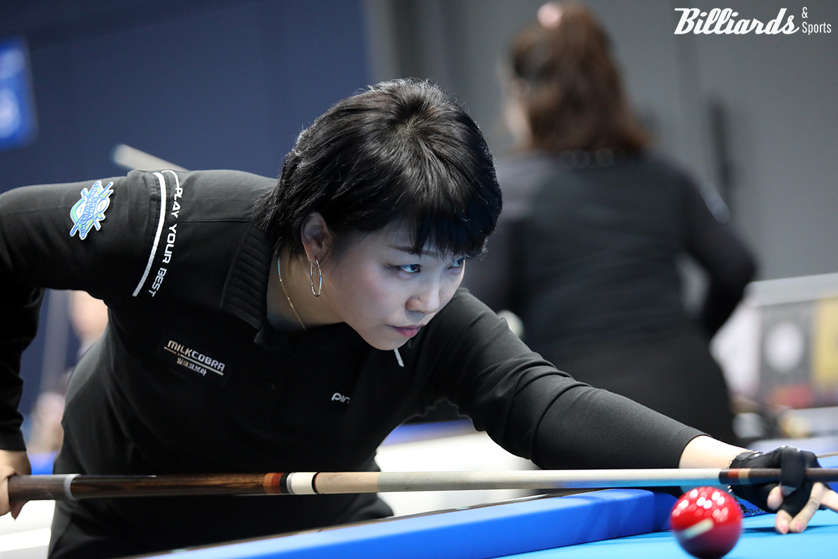 16강에서 김보민과 8강행을 겨루는 정은영.