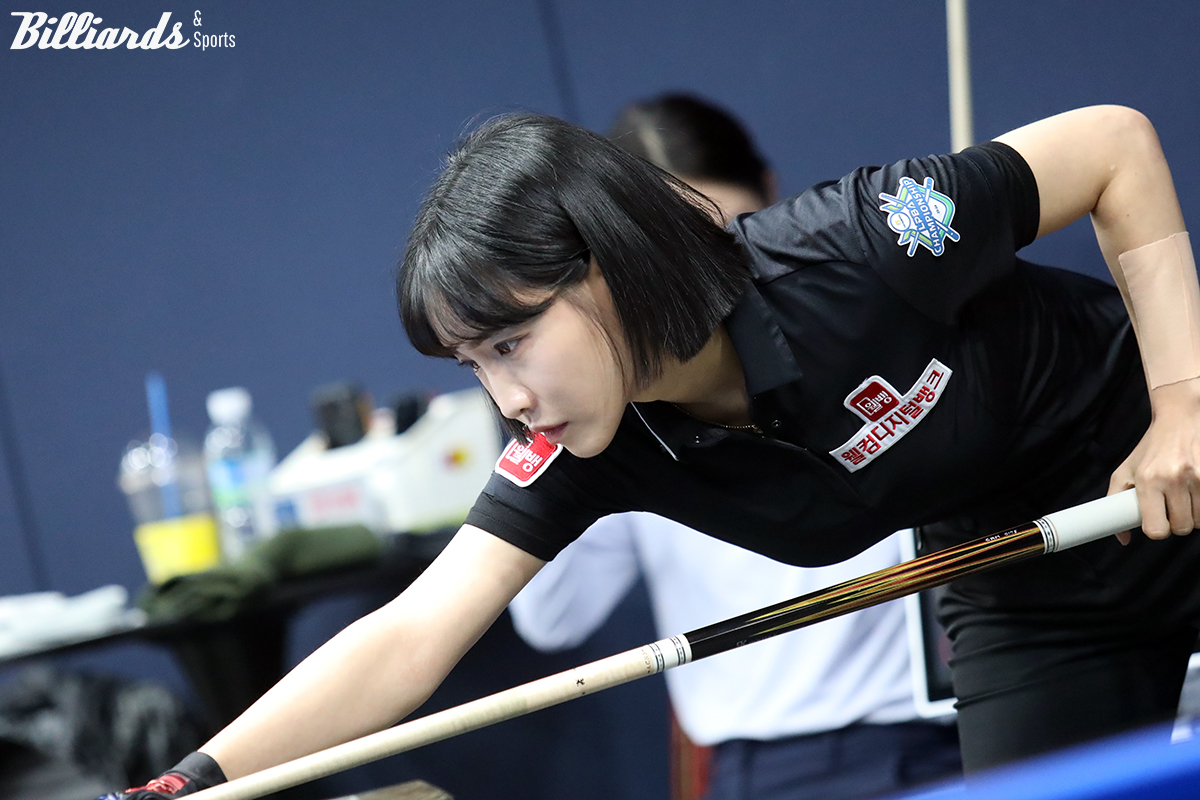 최혜미는 기회가 왔을 때 놓치지 않고 2득점 뱅크 샷을 성공시키며 승기를 잡았다.