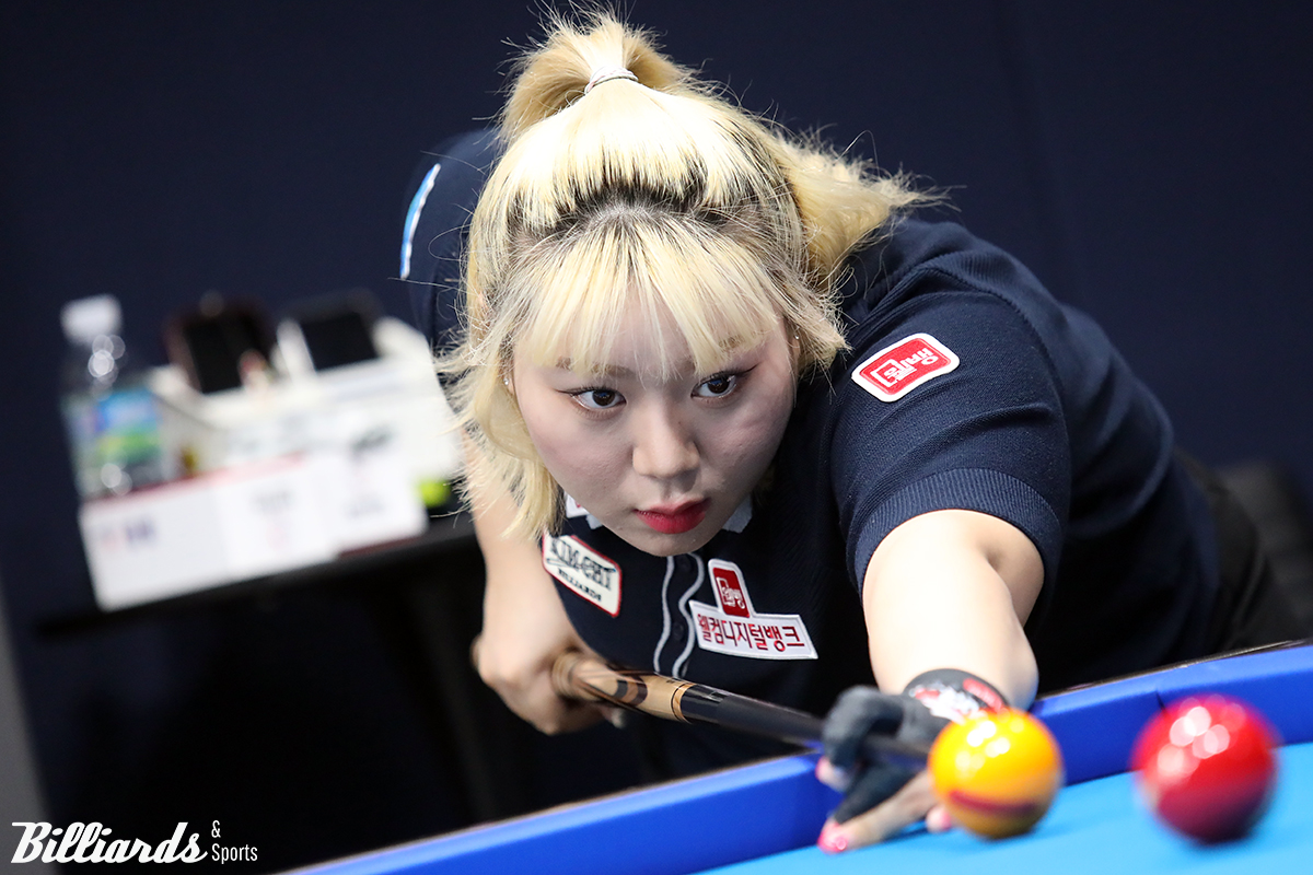 김상아와 준결승 진출을 다투는 김예은(웰컴저축은행).