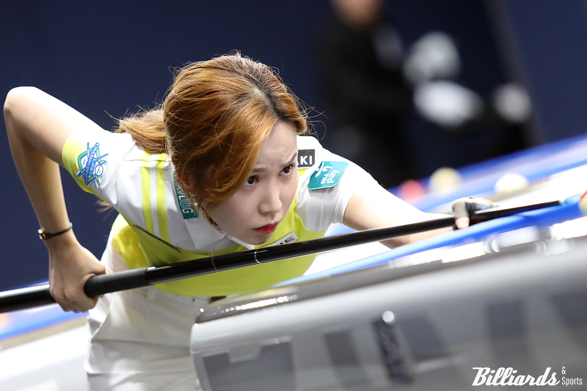 16강전에서 한슬기(에스와이)를 꺾은 김진아(하나카드)는 정은영과 준결승 진출을 다툰다.