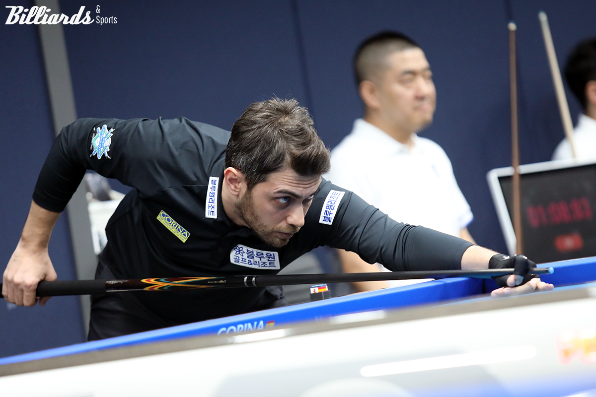 차파크는 1, 2세트를 합쳐 15이닝 만에 30점을 득점하고, '애버리지 2.000'으로 산체스를 압도했다.