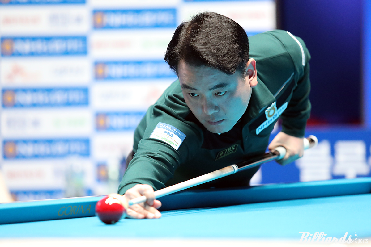 '슈퍼맨' 조재호(NH농협카드)가 지난 시즌 128강 탈락의 부진을 딛고 이번 'NH농협카드 챔피언십'에서 애버리지 2.368을 기록, 가볍게 64강 진출에 성공했다.   사진=고양/김민영 기자, 빌리어즈앤스포츠 DB