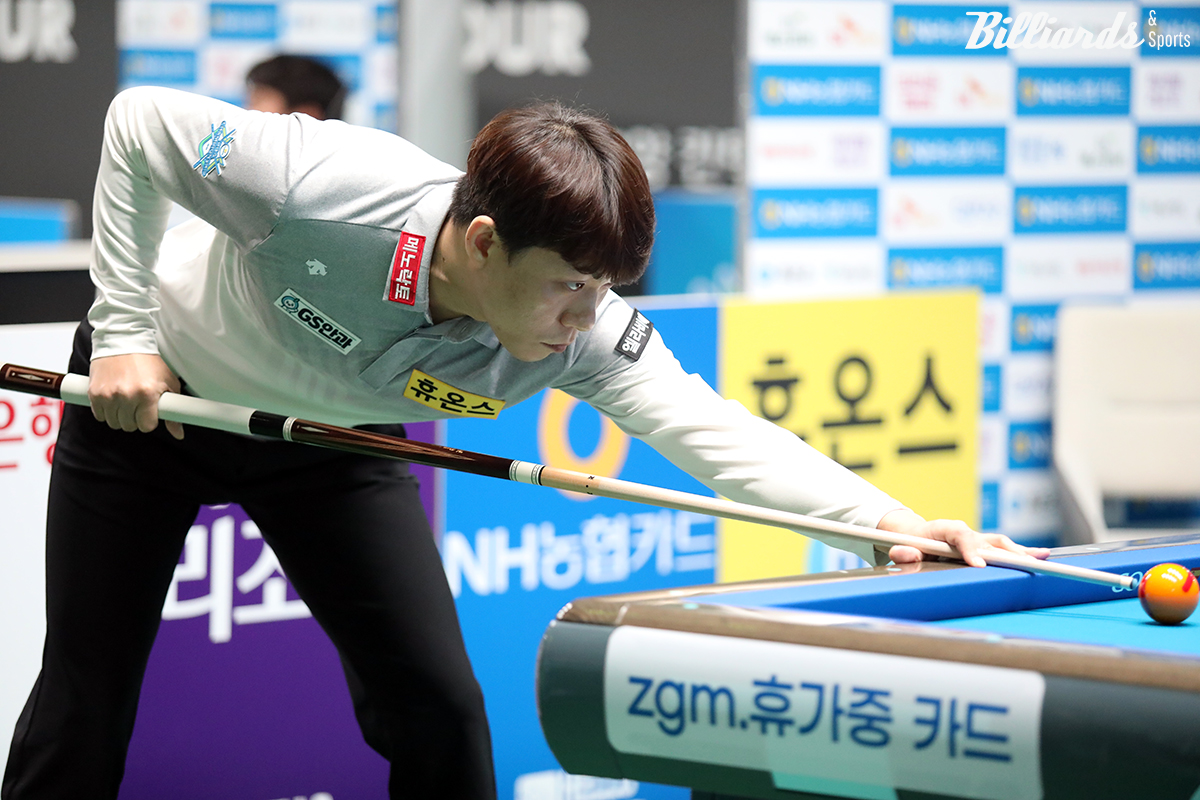 '5차 투어 우승' 최성원(휴온스)은 승부처에 강한 면모를 보이며 64강전을 통과했다.   사진=고양/김민영 기자